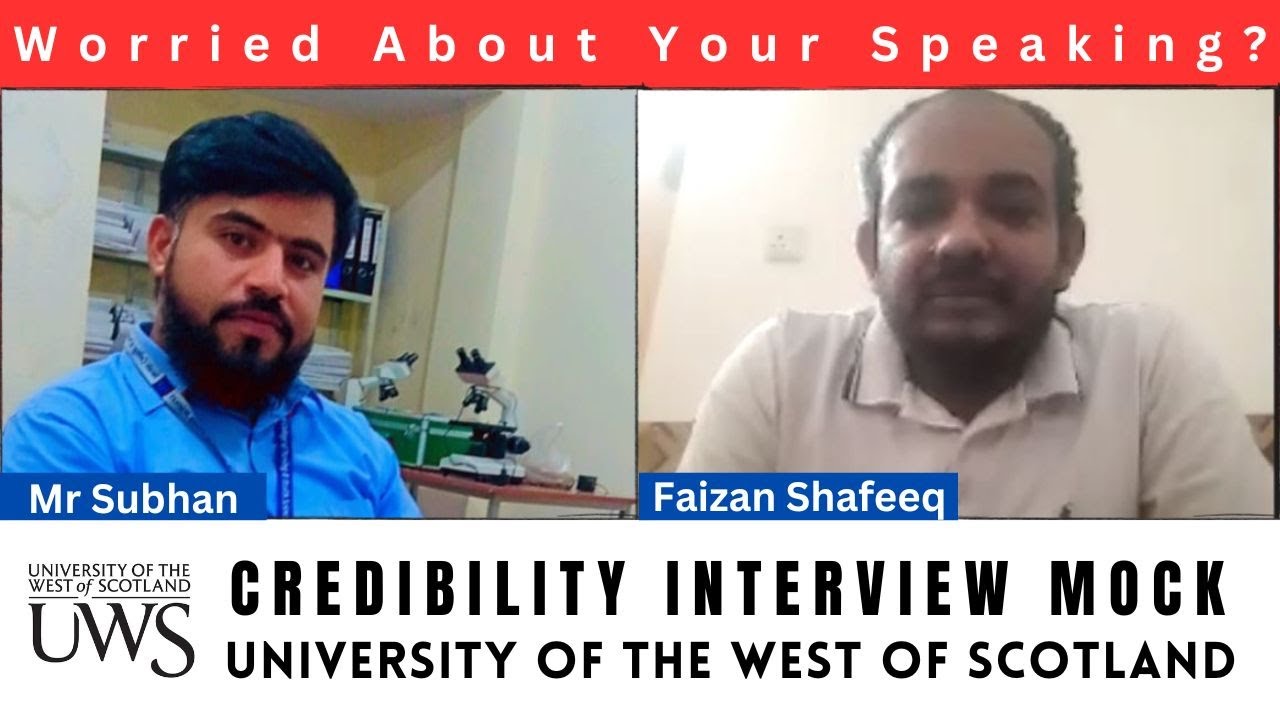 Credibility Interview Mock Test For University Of the West of Scotland UWS | GK ELT 