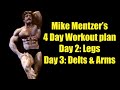 Mike mentzers training 4 day split day 2  3 legs delts  arms mikementzer bodybuilding