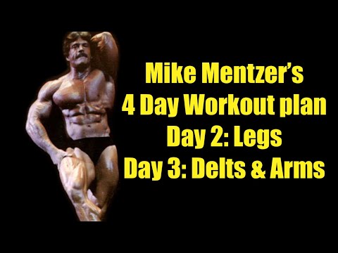 Mike Mentzer’s Training, 4 Day Split (Day 2 & 3: Legs, Delts & Arms) #mikementzer #bodybuilding