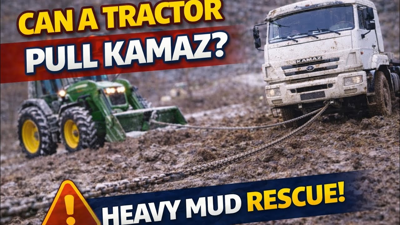 Чи витягне трактор КамАЗ? 🚜 Зима, ожеледиця і підйом… 