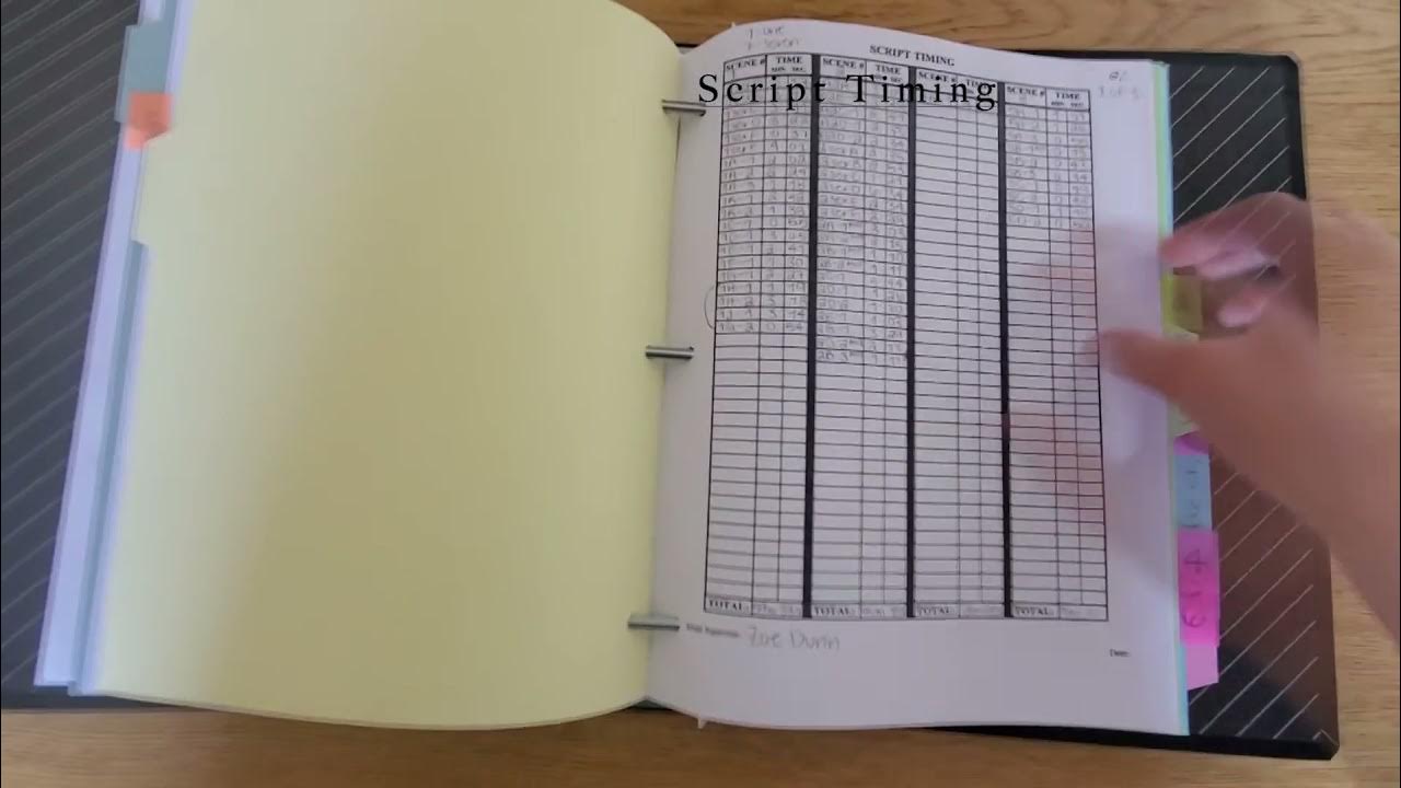 Script Supervising Reel: My Binder Breakdown - YouTube