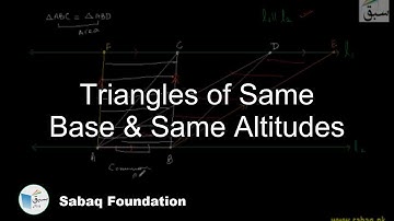 Triangles of Same Base & Same Altitudes, Math Lecture | Sabaq.pk