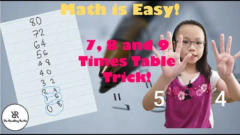 Math is Easy! Learn the 7 8 9 times table multiplication tricks!