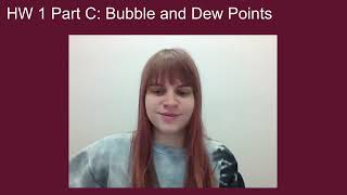 HW 1 Part C Separations: Bubble and Dew Points