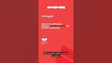 What is the difference between content curation and content marketing? #shorts