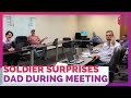 Soldier Surprises Dad In Business Meeting On Return From Deployment