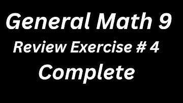9th Class General Math, Ch 4, Review Exercise 4 Complete- Matric part 1 Gen Math