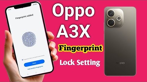 How To Oppo A3x 5G Fingerprint Screen Lock Setting/Oppo RMX2641 Fingerprint Screen Lock
