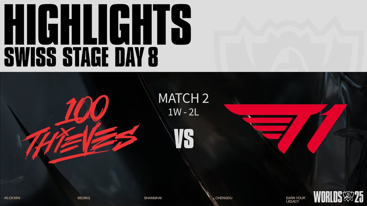 100T vs T1 매치 하이라이트 | 스위스 Day8 | 2025 월드 챔피언십