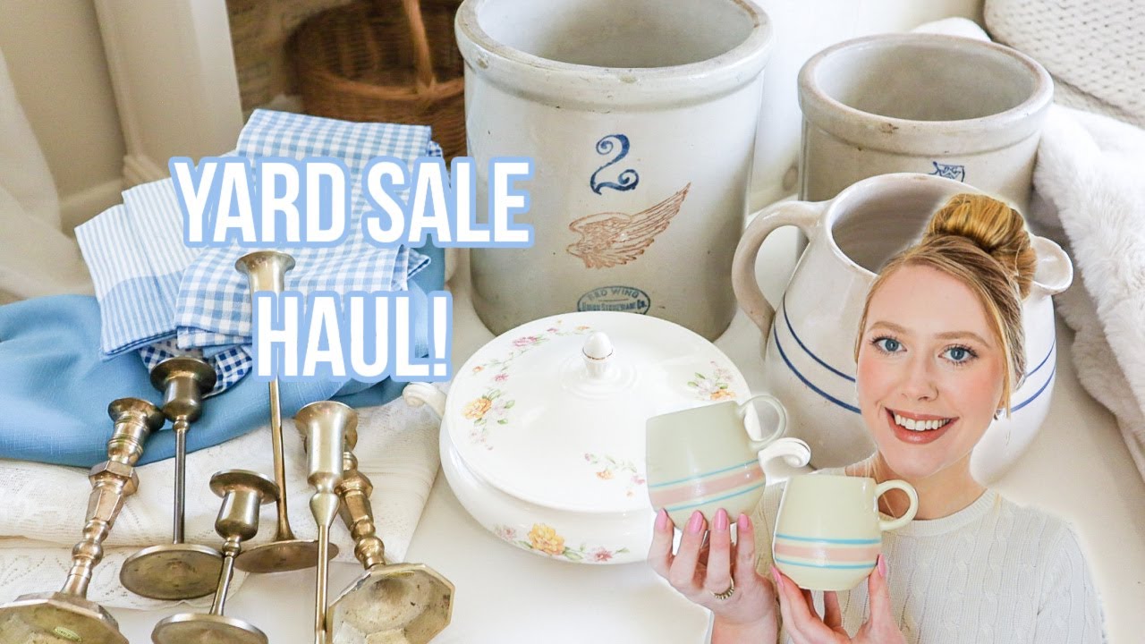 The best yard sale haul EVER! ANTIQUE + VINTAGE YARD SALE FINDS