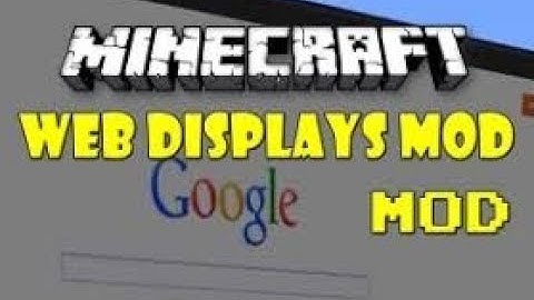 Web Displays Mod showcase minecraft 1.12.2