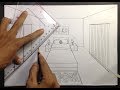 How to Draw a Simple Bedroom in One Point Perspective