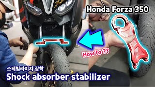 Mounting the Yamaha Xmax 300 Scooter Motorcycle Front Shock Absorber Stabilizer