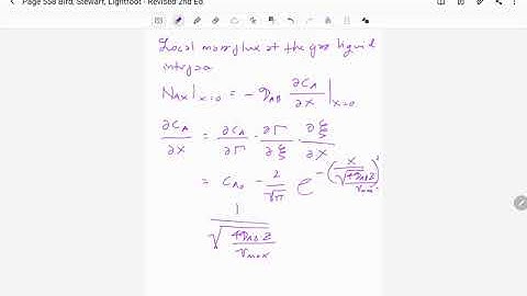 CEE30001 Sem 2 2020 Week 11 - Example 4 - Diffusion into a falling liq. film (gas absorption) part 3