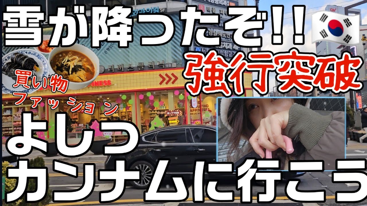 連日零下🥶駆け込め!!カンナム地下商店街!!【韓国旅行】極寒の韓国ソウル街の様子