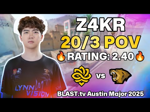 ☢️ Z4KR POV: DUST2 AWP DESTRUCTION vs Legacy! | BLAST.tv Austin Major 2025
