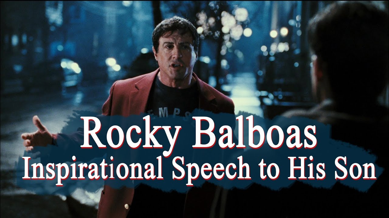 rocky giving speech to his son