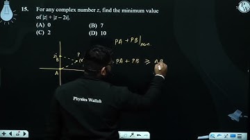 For any complex number z, find the minimum value of |z| + |z – 2i|.....