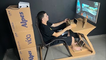 How to make a steering wheel with accelerator and brake for car games on your cell phone.