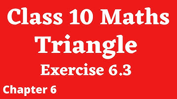 Class 10 Maths Triangle | Exercise 6.3 | @Lkclasses