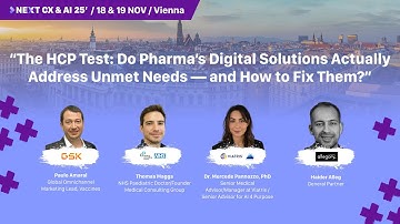 DAY 2 - The HCP Test:Do Pharma’s Digital Solutions Actually Address Unmet Needs and How to Fix Them?