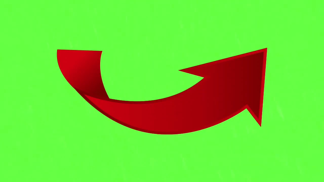 red arrow green screen.