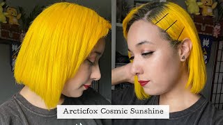 Dying my Hair Yellow⭐️ Arcticfox Cosmic Sunshine