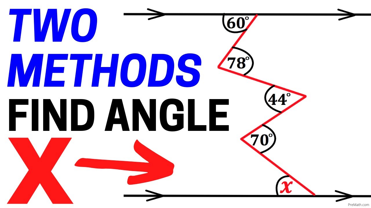 ⁣Can you find angle X? | Two Simple Methods- Quick and easy way!