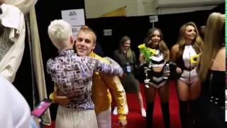 Little Mix, Katy Perry and Justin Bieber in 'One Love Manchester' backstage