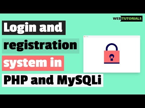 Login and registration system with form in PHP MySQLi