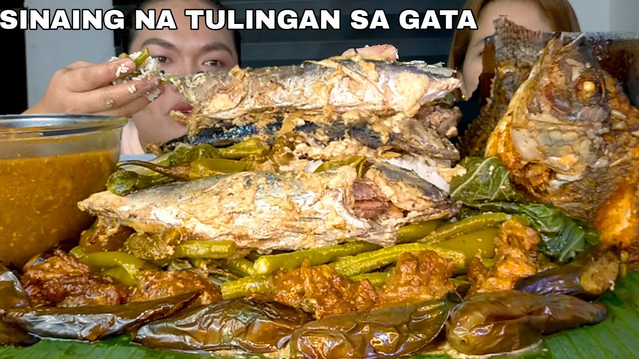 SINAING NA TULINGAN SA GATA AT PRITONG TILAPIA | MUKBANG PHILIPPINES | FILIPINO FOOD RECIPE