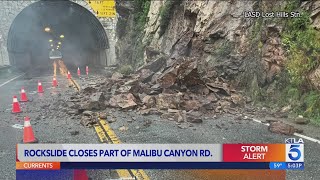 Rockslide closes portion of Malibu Canyon Road