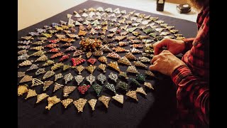 Adam Wide talks about his collection of Christmas tree brooches, on display at Chatsworth.