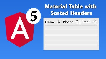 Angular 5 Material Table with Sortable Headers