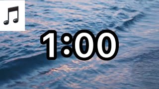 60 Second 💦 Silent Countdown Timer with Water Background and Music
