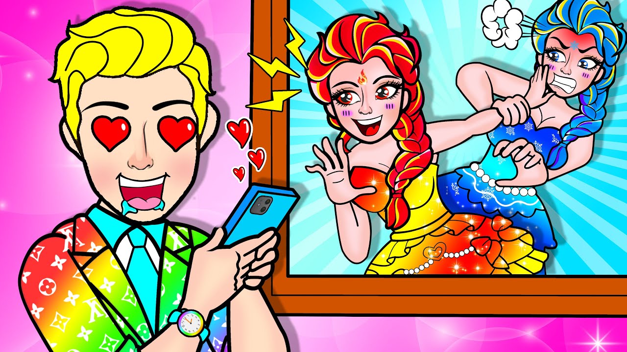 Paper Dolls Dress Up - Do you like Elsa Fire Or Sister Elsa ice? Doll Dress - DIY Dresses Handmade