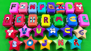 Alphabet Lore Mixing ASMR: Finding Hidden A Z Clay in Suitcase, Star Colorful! Satisfying Slime