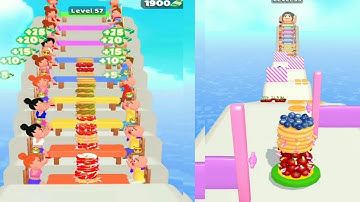 🥞🥞Pancake run Lavel 54 - 57 all Lavel big update android gameplay