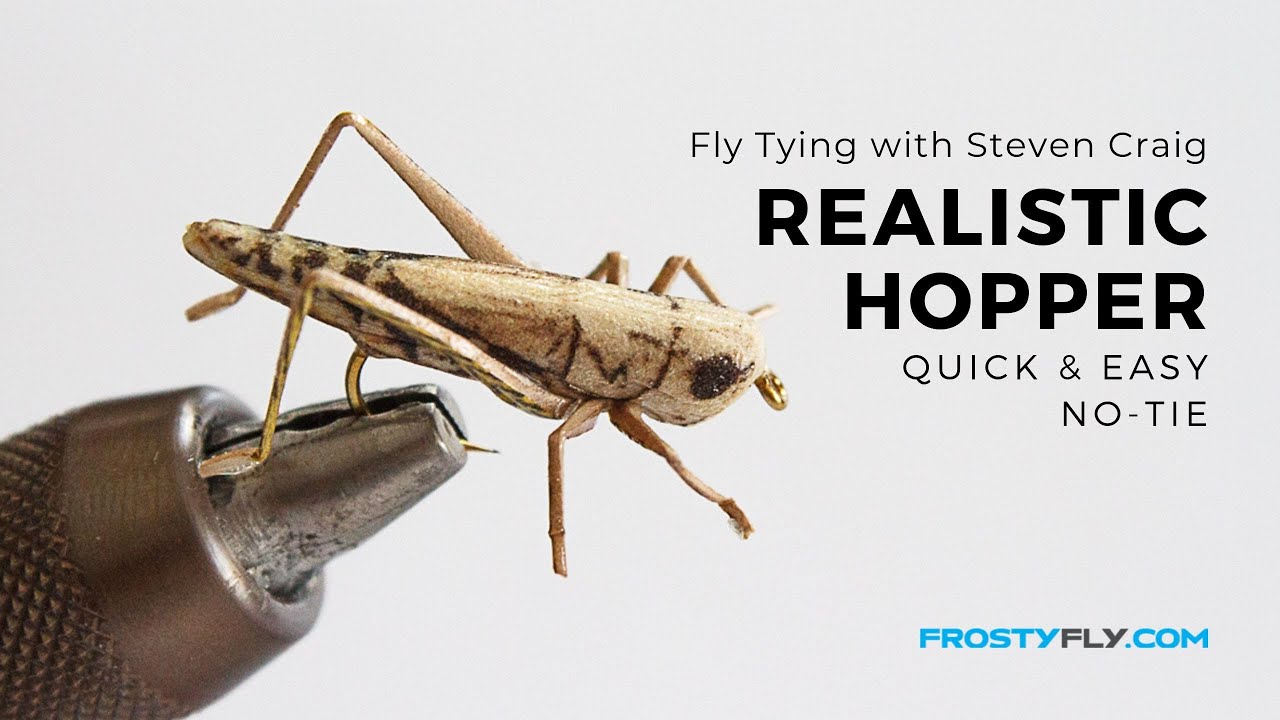 Fly Tying with Steven Craig: Realistic Hopper - a Quick and Easy No-Tie -  FrostyFly