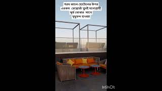 হোটেলের ছাদ থেকে সূর্যাস্ত।। বেশ তো!! Mumbai Juhu