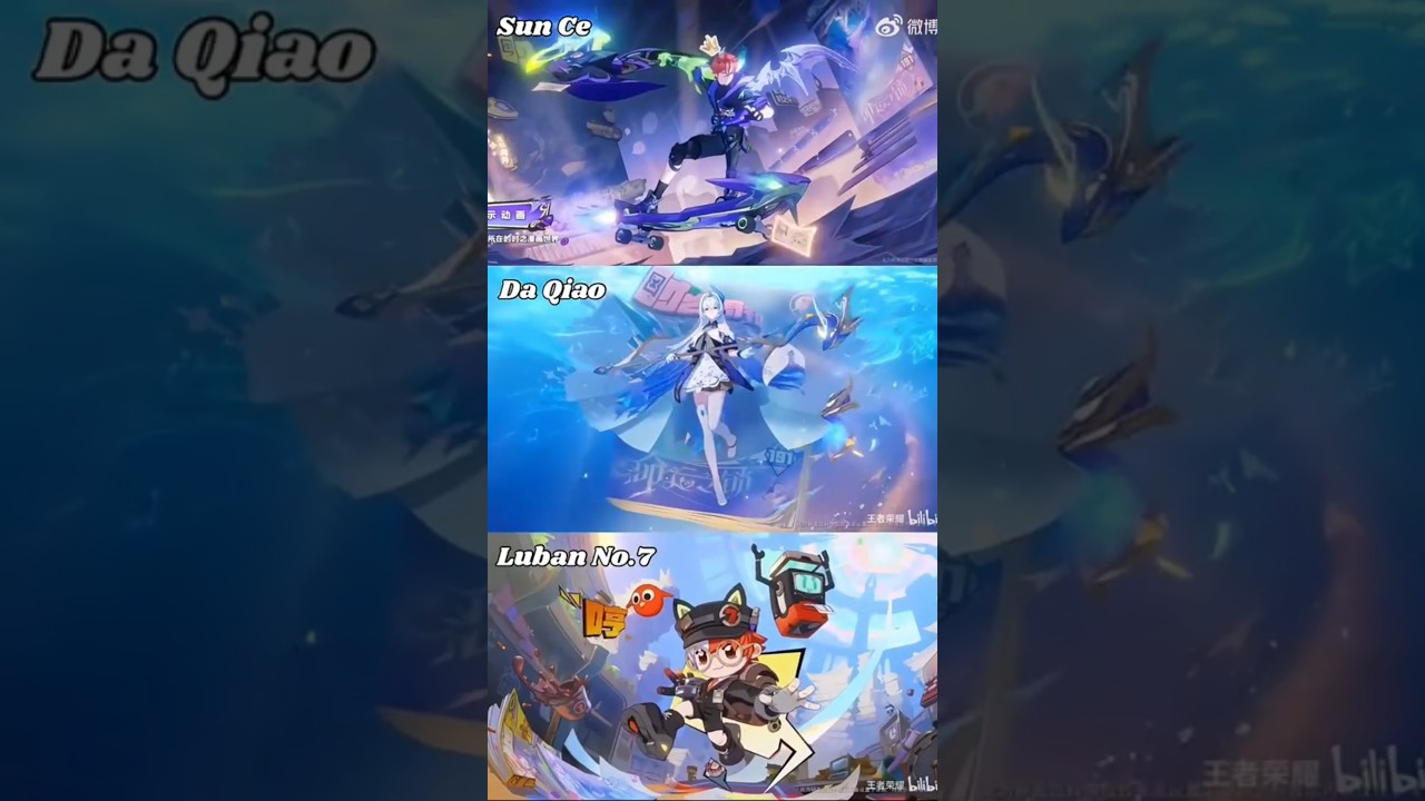 New Skin • Sun Ce,Da Qiao,Luban No.7 | Hok x Manga Crossover | 