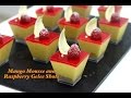 Mango Mousse with Raspberry Gelee Shots