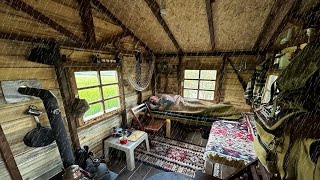 Caught in a Heavy Rain, Snow and Hail - 3 Days in Tiny House- Off the Grid