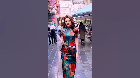 Chinese Beautiful Girl, Chinese Cute Model Street Fashion Eps 42, Chinese Traditional Dress #shorts