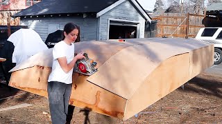 Tiny House Boat Build: I HAVE A HULL (and emotional damage)