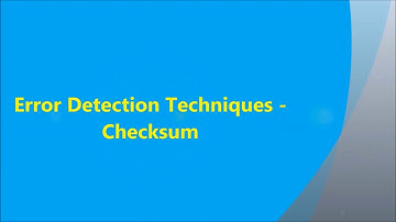 Checksum | Data Communications and Networks | V.H.N.S.N.C (Autonomous)