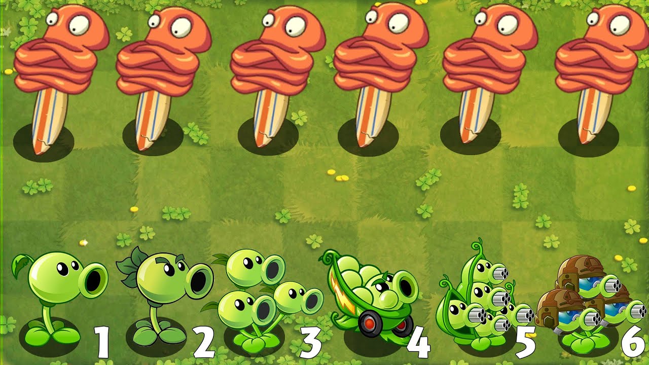 PvZ 2 Challenge All Plants Use 1 Plant Food VS 999 Octopus
