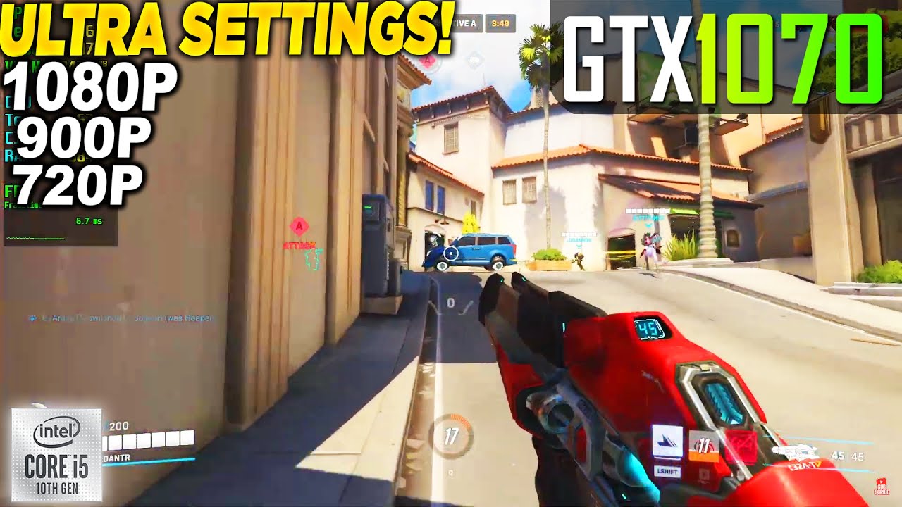 Overwatch 2 GTX 1070 - 1080p 900p 720p Ultra,
