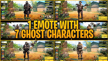 1 EMOTE WITH 7 GHOST CHARACTERS CODM