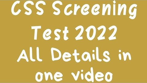 CSS 2022 Screening Test | CSS | FPSC | Fawad Chaudry | Cabinet Committee About Screening Test